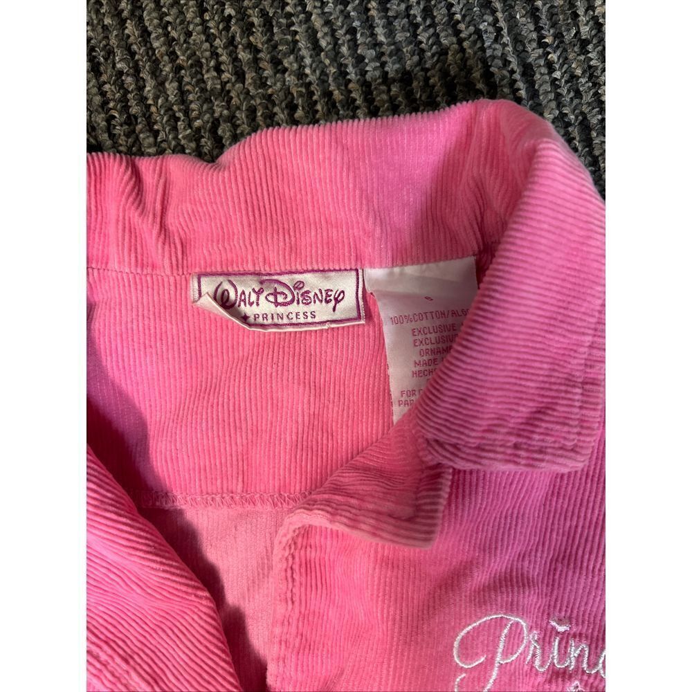 Walt Disney Vintage Pink Princess Corduroy Button-Up Jacket Casual Outerwear - Picture 5 of 8